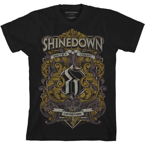 Men's Shinedown Ornamental Scissors T-shirt Small Black
