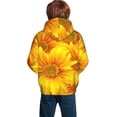 thumbnail image 6 of Kll Unisex Kids Boys Girls Hooded Pocket Pullover Hoodies-3d Sunflowers, 6 of 9