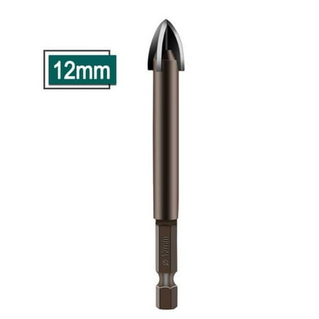

Goodhd 1Pc Cross Hex Tile Bits Glass Ceramic Concrete Hole Opener Alloy Triangle Drill
