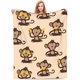 thumbnail image 1 of Bonita manta de mono y plátano, regalo para adultos o niños, para sala de estar, ropa de cama, sofá, suave, cálida, ligera, acogedora, divertida, con animales salvajes, mantas para decoración, 1 of 6