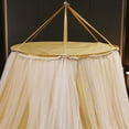 thumbnail image 4 of Kadahis Bed Canopy For Girls & Adults, Round Dome Lace Princess Canopies Netting, Elegant Double Layer Bed Canopy Drapes For Decoration, Playing,Reading,Sleepping, 4 of 6