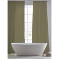 thumbnail image 5 of Sage Green Sheer Curtains 84 Inch Length 2 Panels Set for Living Room/Bedroom, Brown Solid Color Simple Abstract Semi Curtain Sheers Drapes Rod Pocket Curtains Window Treatment Set 52''x84''x2, 5 of 7