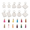 thumbnail image 2 of 1set DIY Heat Transfer Keychain Making Kits Including Double-faced Blank Wood Pendants Iron Split Key Rings, 2 of 7