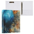 thumbnail image 3 of Peacock Painting Flowers 3 Ring Binders 1.5 inch Hardcover File Folders with Interior Pockets A4 Size Organizer for School Office Hospital, 3 of 8
