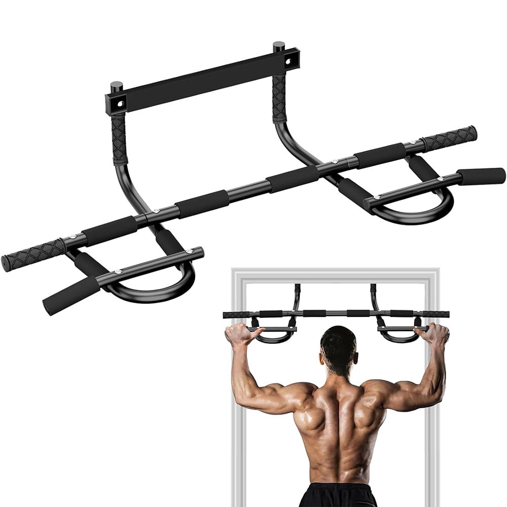 Foldable Pull Up Bar/Doorway Trainer, Heavy Duty Doorway Upper Body Workout Bar for Multi Use Fitness & Home Gym Exercise for Man and Women