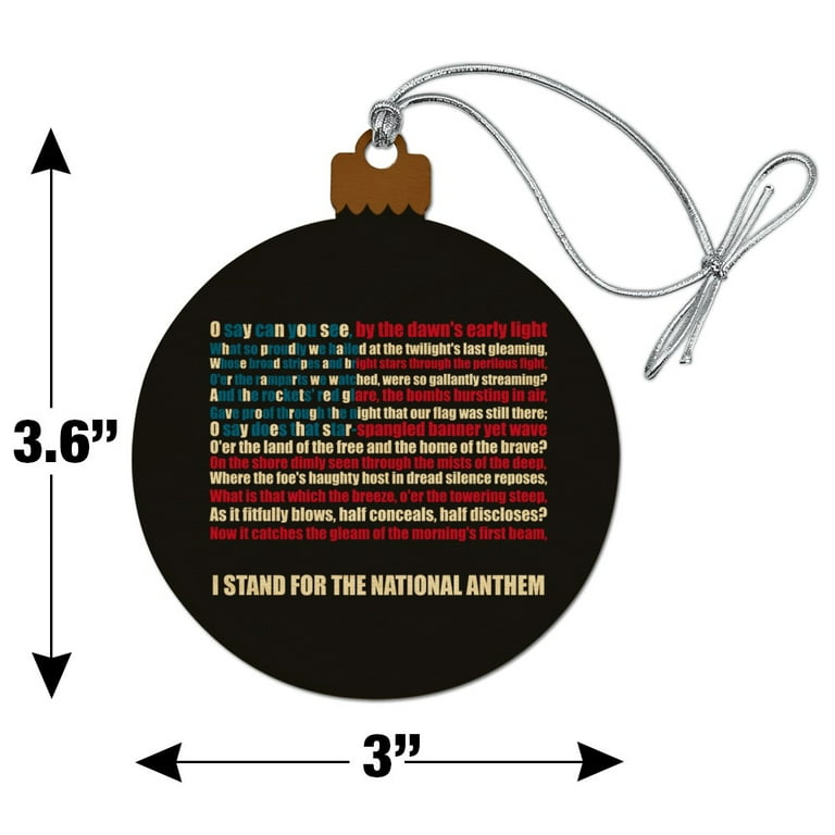 USA National Anthem Christmas Tree Ornament USA National Anthem Christmas Tree Ornament