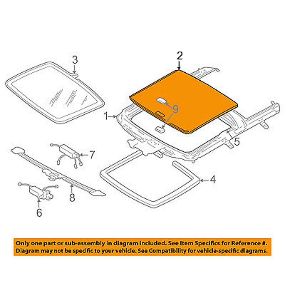 CHRYSLER OEM Sunroof Sun RoofSunshade Shade Cover TZ65TL2AB Walmart