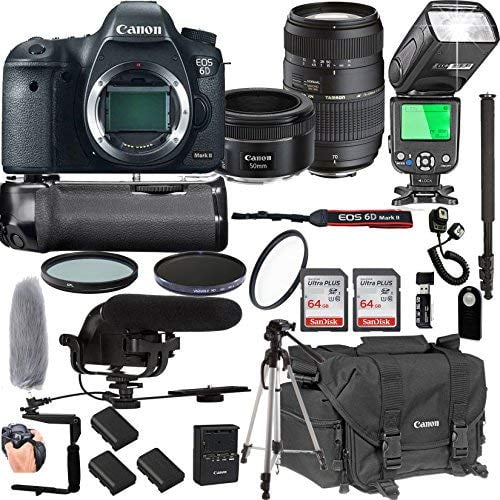 verontschuldigen Aanhoudend Injectie Canon EOS 6D Mark II With 50mm f/1.8 STM Prime Lens + Tamron 70-300mm f/4-5.6 Di LD Macro Lens + 128GB Memory + Pro Battery Bundle + Power Grip + TTL Speed verontschuldigen Aanhoudend Injectie Canon EOS 6D Mark II With 50mm f/1.8 STM Prime Lens + Tamron 70-300mm f/4-5.6 Di LD Macro Lens + 128GB Memory + Pro Battery Bundle + Power Grip + TTL Speed