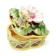 thumbnail image 4 of Supreme Housewares Flower Square with Crystal Glass Pewter Hinged Jewelry Trinket Box with Magnetic Closure, 4 of 4