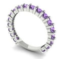 thumbnail image 2 of 1.26 ctw Wedding Band for Women - 18K White Gold Simulated Alexandrite Stackable Eternity Ring, 2 of 6