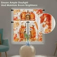 thumbnail image 6 of Mloabuc Autumn Rustic Wood Kitchen Curtains with Valance and Tier Sets 36 Inch, 3 Pieces Farmhouse Pumpkin Fall Leaf Rod Pocket Drapes Window Treatment Curtains for Kitchen Over Sink Dining Room Decor, 6 of 6