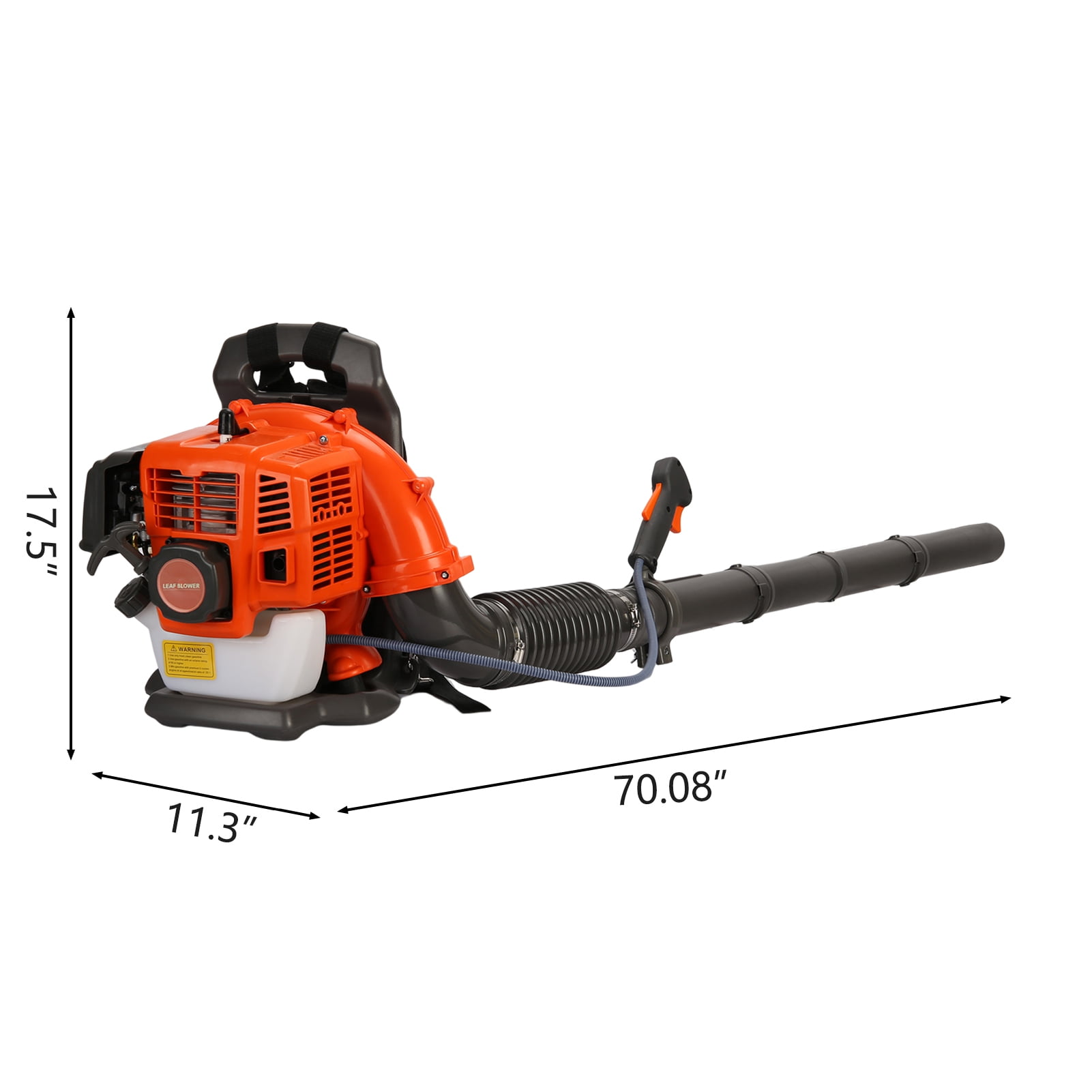 GZCW Backpack Gas Powered Leaf Blower,52CC 550CFM 2 Stroke Grass Lawn Blower Air Cooling Gasoline Backpack Grass Blower with Air-Cooled,Snow Blower for Outdoor