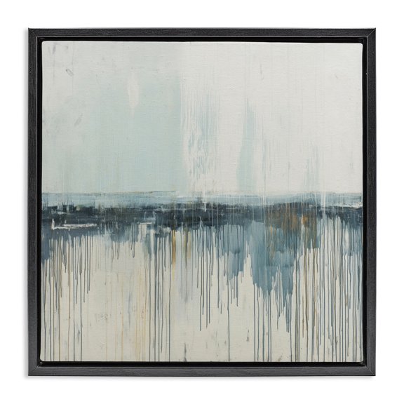 Stupell Industries Acrylic Drift Abstract Black Framed Floater Canvas Wall Art, design by Svetlana Aleynikova