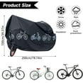 thumbnail image 2 of QKURT Waterproof Dustproof Bicycle Cover, Outdoor Bicycle Cover Rain Sun UV Dust Wind Proof with Storage Bag for Mountain Road Electric Bike (79 *39 inch, Black）, 2 of 7