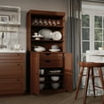 thumbnail image 4 of Palace Imports 100% Solid Wood 32" Kitchen Pantry Storage Cabinet with Doors, Adjustable Shelves and 2-Drawers, Mocha, 4 of 5