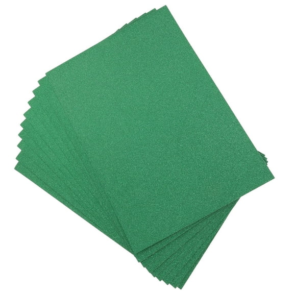 ELAYARD 10Pcs Green Glitter Cardstock Paper for Wedding Party Invitations and Crafting Creative Projects