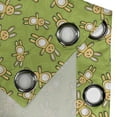 thumbnail image 3 of Ambesonne Anime Grommet Curtain Single Panel, Rabbits Carrots on Green, 50"x60", Apple Green and Yellow, 3 of 5