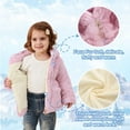thumbnail image 2 of Kids Girls Winter Warm Coats Jacket Clothes Outwear Overcoat Ear Hooded Faux Fur Thicken Fleece Toddler, 2 of 5