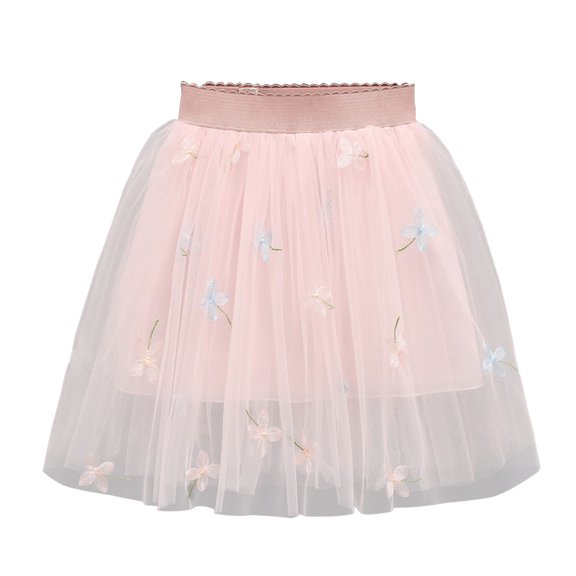 TFEOQRY Toddler Girls Tulle Tutu Dress Summer Half Body Skirt Gauze Skirt Princess Skirt Versatile Fashionable Embroider Short Skirt Pink