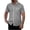 Gray, variant on asjyhkr Mens Cotton Linen Short Sleeve Shirts Casual Loose Fitted Lightweight Comfy V Neck Tshirts