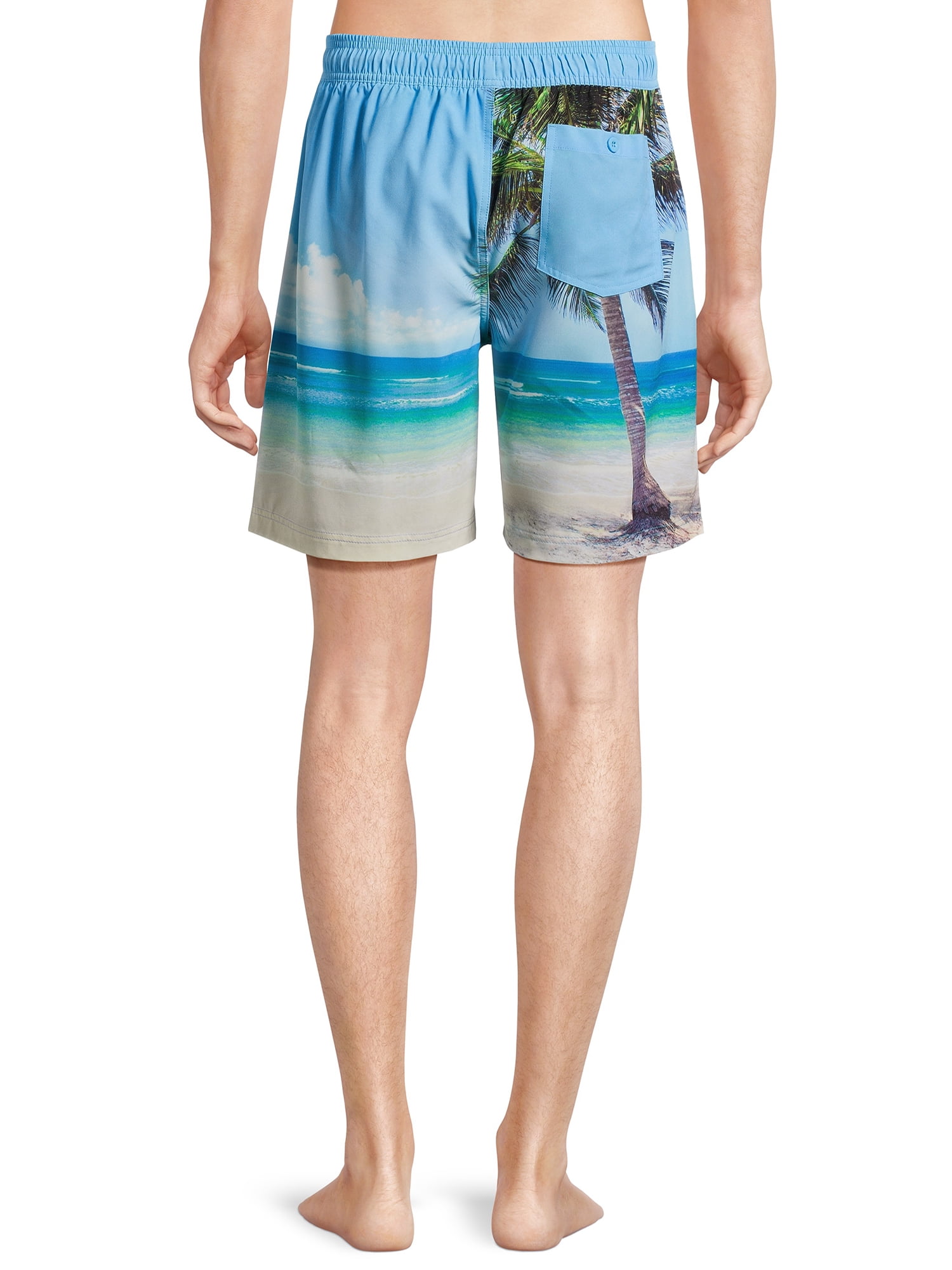 Pabst Blue Ribbon Men s Big Men s Board Shorts Swim Trunks 7.5 Inseam Sizes S 3XL Walmart
