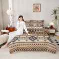 thumbnail image 4 of Feelyou Western Fashion Aztec Bedding Comforter Set for Adult, Vintage Abstract Ombre Twin Comforter Sets, Cowgirl Cowboy Reversible Bedding Set, Microfiber Bedroom Decor, 2 Pieces, 4 of 8
