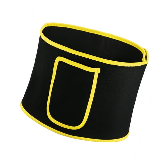 Vocoste Spandex Waist Sweat Band Waist Trimmer Belt Tummy Tuck Belts Strengthen Tummy During Exercising Yellow