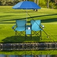 thumbnail image 2 of Costway Portable Folding Picnic Double Chair W/Umbrella Table Cooler Beach Camping Turquoise, 2 of 11