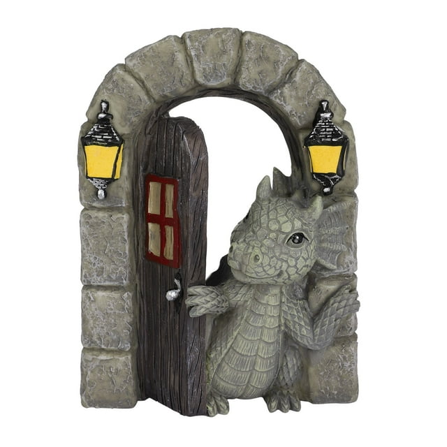 Gkeoshab Mignonne Sculpture de Dragon de Cour Sculpture de Dragon de Fenêtre Extérieure Statue de Dragon Statue de Jardin en Résine Statue de Dragon de Jardin Extérieure Décoration de Dragon Extérieure Décoration de Dragon de Jardin Extérieure Statue
