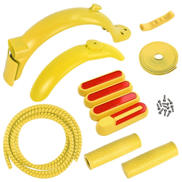 Electric Scooter Front Rear Mudguard Kit with Side Covers Handbrake Cover Anti-collision Strip for M365/Pro Electric Scooter