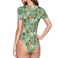 thumbnail image 4 of Naloa Christmas Donuts Women's Short-Sleeved Onesie, One-Piece Swimsuit for Parties, dates, clubs - Large, 4 of 9