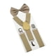 thumbnail image 3 of Conjunto de Tirantes Y pajarita Yuyangstore para niños, Tirantes ajustables en Y, caqui, 3 of 8