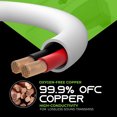 thumbnail image 2 of GearIT 12/2 2-Conductor 12AWG In Wall Speaker Wire Audio Cable OFC, White 100 ft, 2 of 7