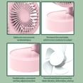 thumbnail image 2 of Miniventilador USB portátil con dos aspas para escritorio, diseño plegable de 2 cabezales, ideal para estudiantes y oficinas, color rosa, 2 of 5