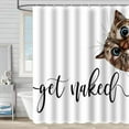 thumbnail image 1 of czcpp-Funny Get Naked Cat Shower Curtain for Bathroom Set Cute Kitty Kids Shower Curtain Polyester Fabric Waterproof Animal Curtain with 12 Hooks 72x72 Inches, 1 of 4