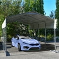 thumbnail image 2 of ALEKO Galvanized Steel Carport Canopy Shelter 12W x 25L x 10H ft. Grey, 2 of 16
