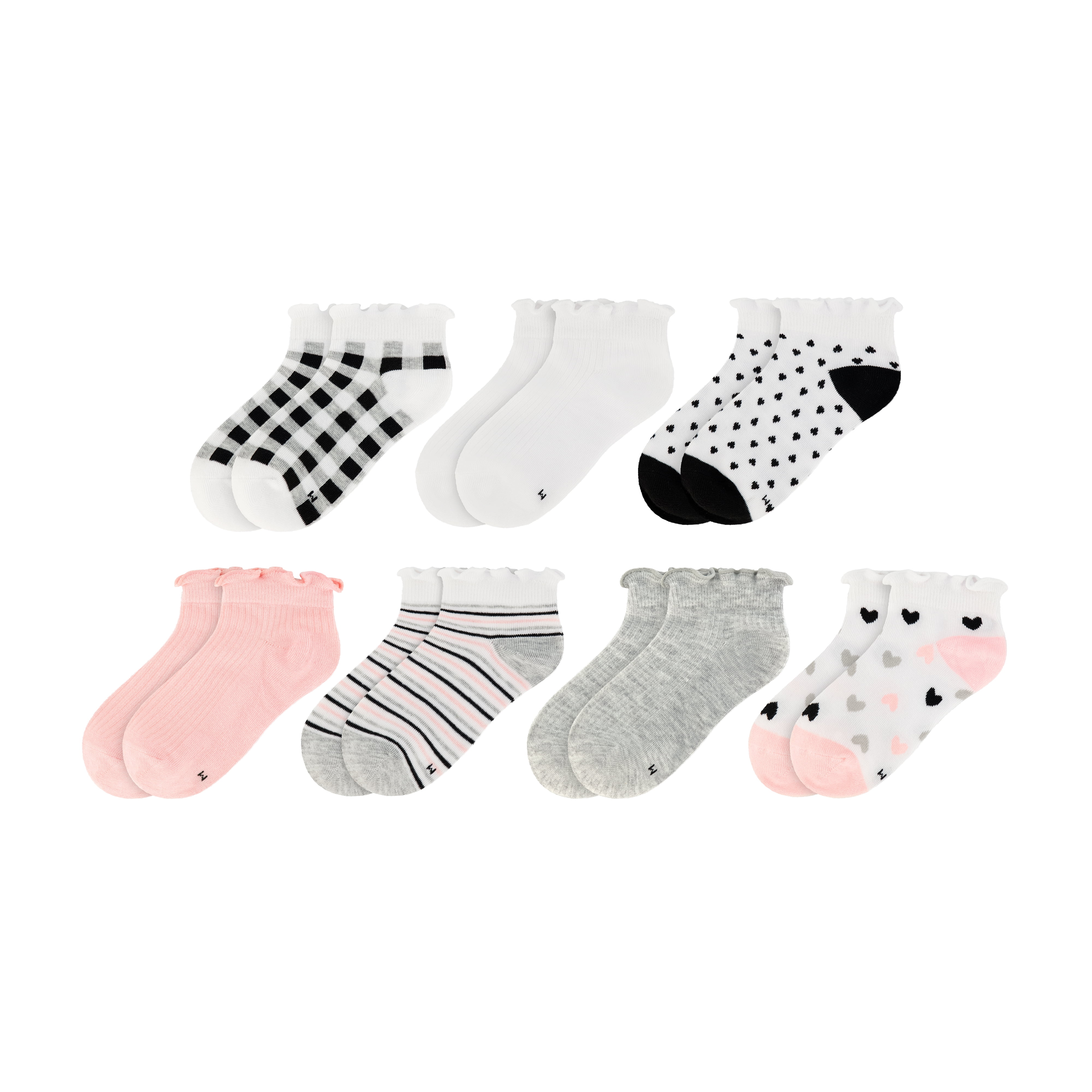 Wonder Nation Girls Cotton Underwear & Socks Bundle, 14-Pack, Sizes 4-16
