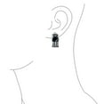 thumbnail image 3 of Bling Jewelry Womens Bali Black Crystal Vines Scroll Half Hoop Clip On Earrings, 3 of 5