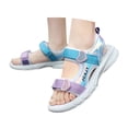 thumbnail image 3 of REDARER Girls Heart Decor Sport Sandals Soft Sole Breathable Hook and Loop Summer Outdoor Beach Footwear for Kids,2, 3 of 9