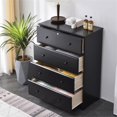 thumbnail image 4 of Better Home Products Isabela Commode à 4 Tiroirs en Pin Massif, Noire, 4 of 8