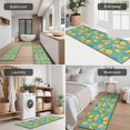 thumbnail image 5 of Yellow Lemon Fruit Slices Blue Pattern Kitchen Rugs Sets Of 3,Kitchen Runner Rugs Non Skid Washable,Decorative Kitchen Floor Mats for Kitchen,Sink,Laundry,17"x30"+ 17"x47" + 17"x59", 5 of 6