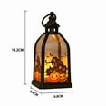 thumbnail image 2 of Halloween Lanterns 6 Inch Vintage Candle Decorative Hanging Graveyard Witch Black Mini Decorations Battery Operated for Home Indoor Outdoor(D), 2 of 9