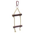 thumbnail image 2 of Flmtop Parrot Bird Climb Hanging Toy Log Standing Bar Stick Ladder Rope Pet Cage Decor Wood Color, 2 of 8