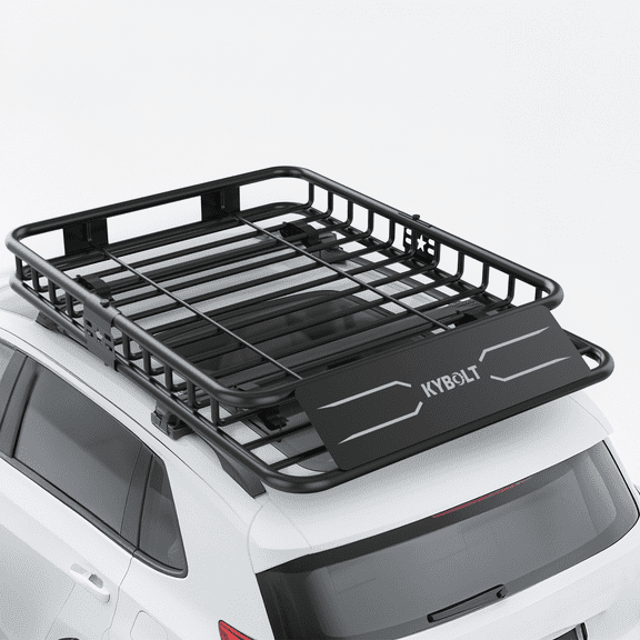 Roof Rack Basket Rooftop Cargo Carrier with Extension Black Car Top Luggage Holder Universal for SUV Cars