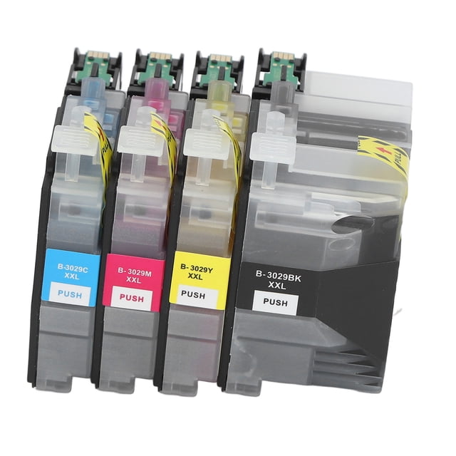4 piezas de cartucho de tinta BK C M Y Cartucho de impresión transparente de salida suave con tinta para MFC J5830DW Impresora