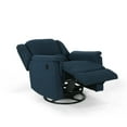 thumbnail image 3 of Doi Manual Glider Swivel Recliner Chair, Navy Blue Fabric, 3 of 5