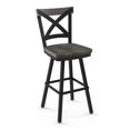 thumbnail image 1 of Amisco Jasper 25.31" Distressed Wood Swivel Counter Stool in Gray/Black, 1 of 3