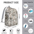 thumbnail image 5 of Unisex Zipper Boho Backpack, Bohemian Chic Print Bag with Front Pocket, Lightweight Rucksack for School University Work Commute, Great Gift, 5 of 5