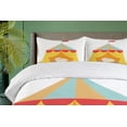 thumbnail image 4 of Ambesonne Kitten Duvet Cover Sets, Furry Cat in a Circus, 2-Queen, Yellow Red, 4 of 7
