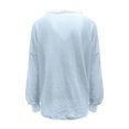 thumbnail image 4 of Blusa de encaje con cuello en V y botones de manga completa para mujer, informal, holgada, de verano, a la moda Fridja  FKASFK4498, 4 of 5